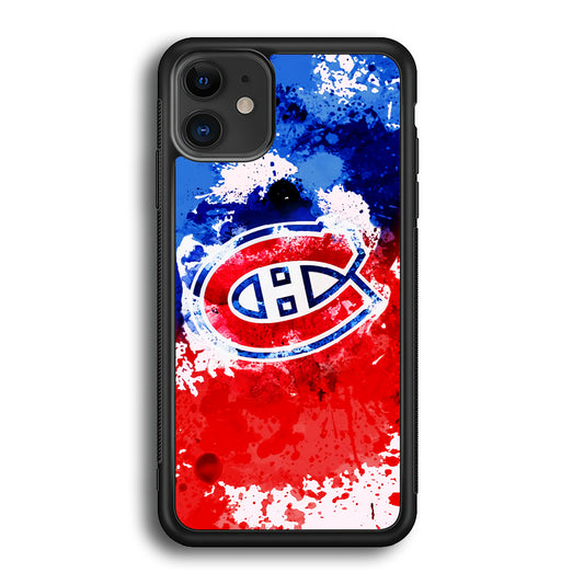 Montreal Canadiens Blue And Red Abstract iPhone 12 Case