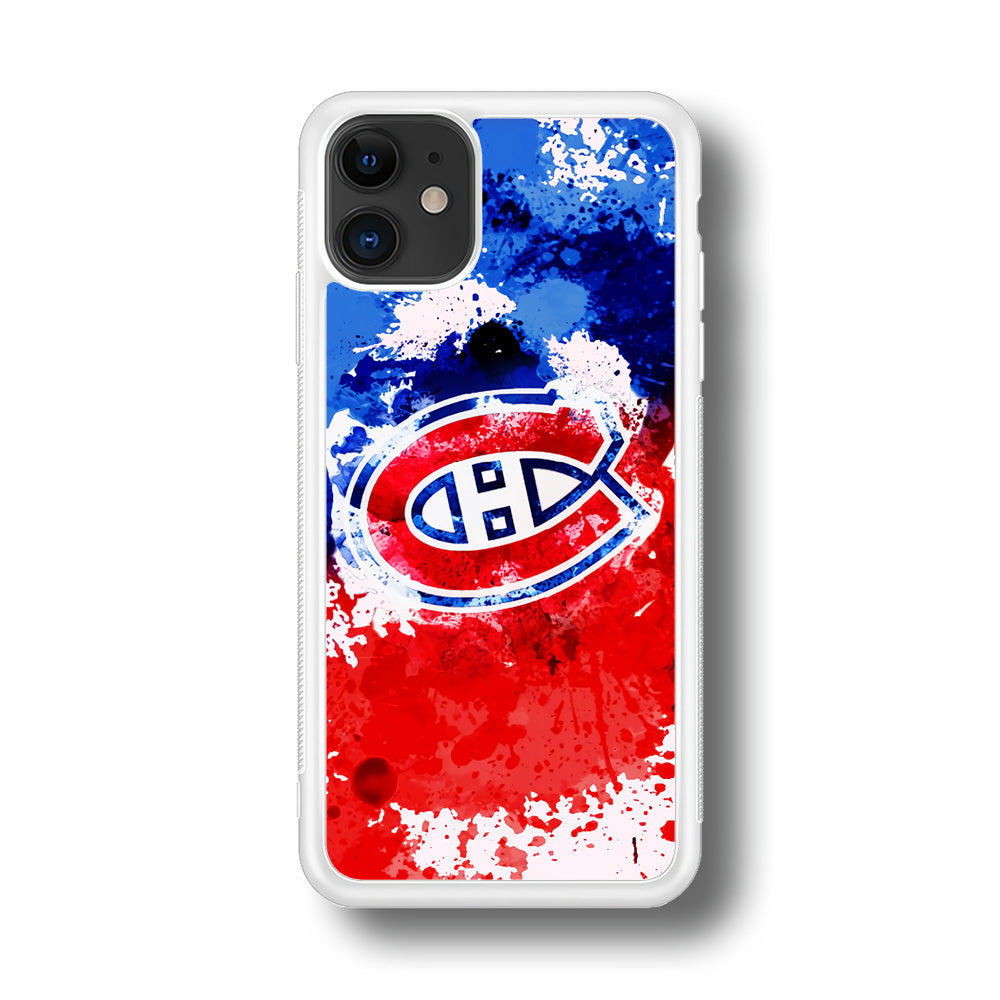 Montreal Canadiens Blue And Red Abstract iPhone 11 Case