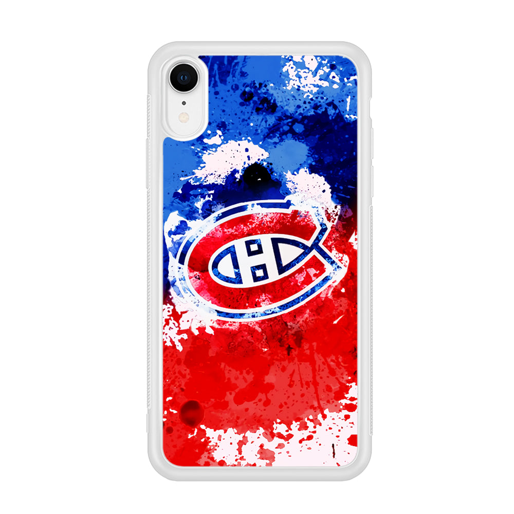 Montreal Canadiens Blue And Red Abstract iPhone XR Case