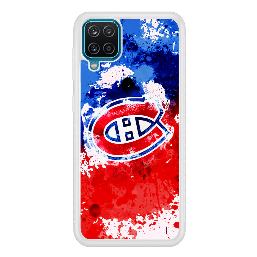 Montreal Canadiens Blue And Red Abstract Samsung Galaxy A12 Case