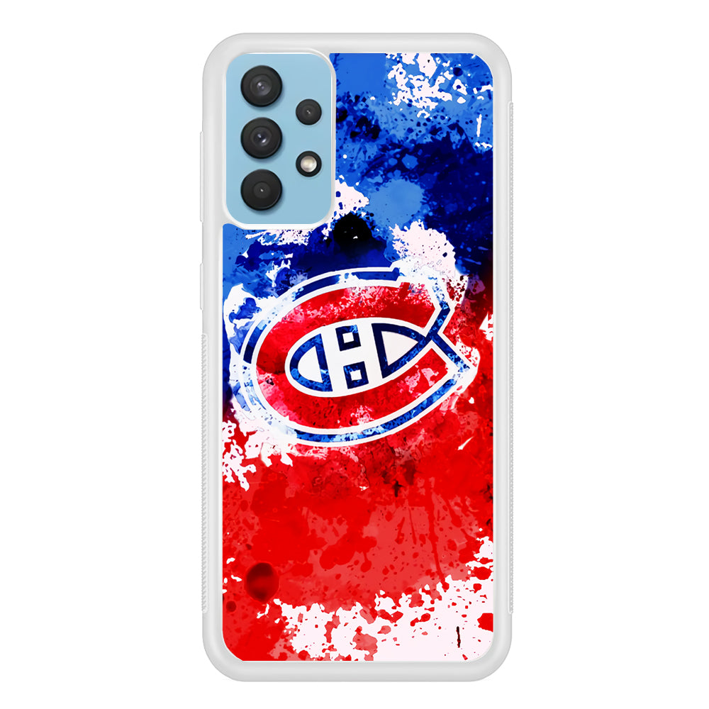 Montreal Canadiens Blue And Red Abstract Samsung Galaxy A32 Case