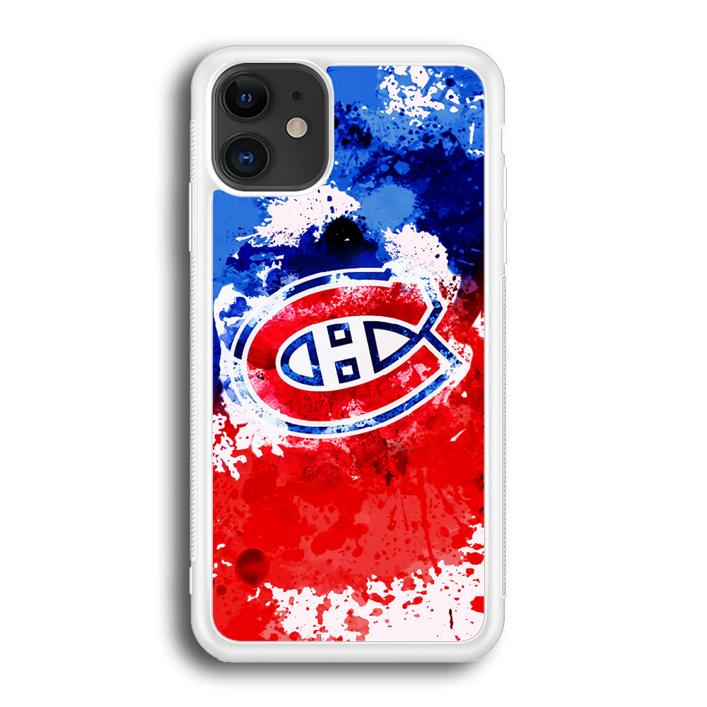 Montreal Canadiens Blue And Red Abstract iPhone 12 Case