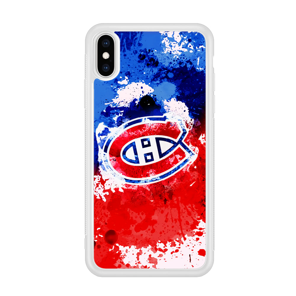 Montreal Canadiens Blue And Red Abstract iPhone XS Case