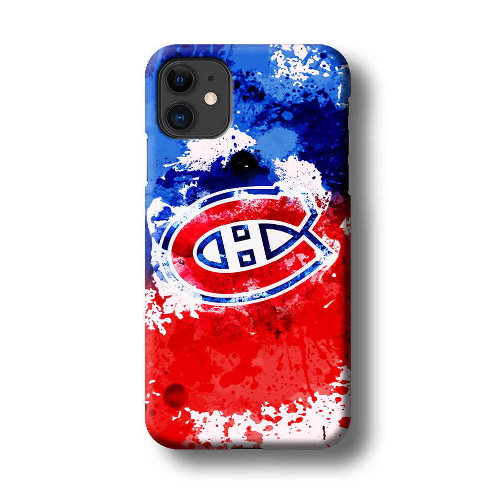 Montreal Canadiens Blue And Red Abstract iPhone 11 Case