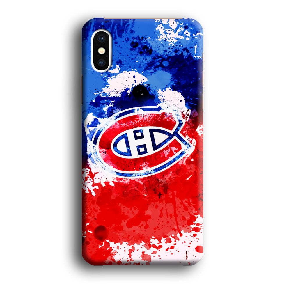 Montreal Canadiens Blue And Red Abstract iPhone X Case