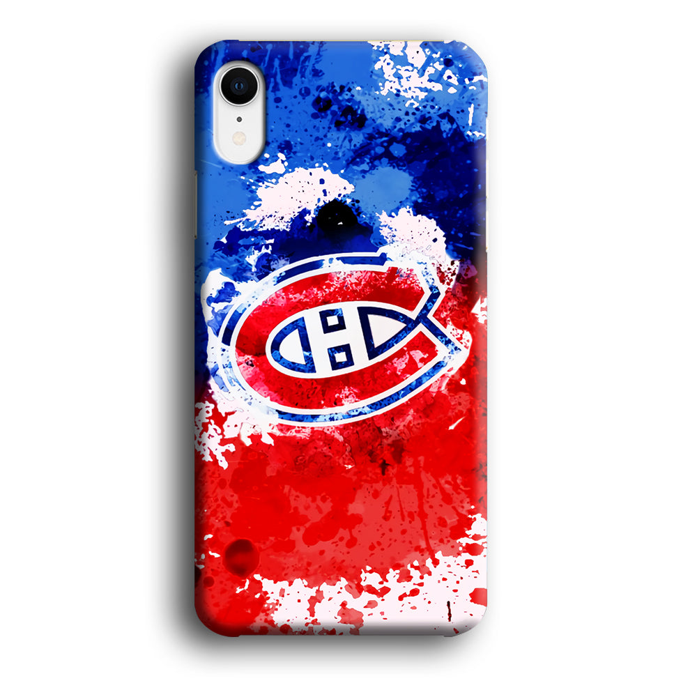 Montreal Canadiens Blue And Red Abstract iPhone XR Case