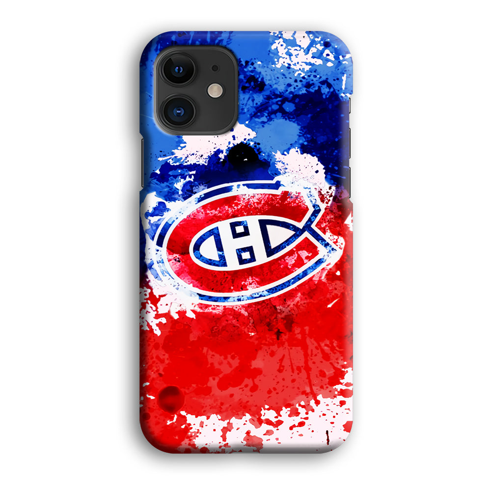 Montreal Canadiens Blue And Red Abstract iPhone 12 Case