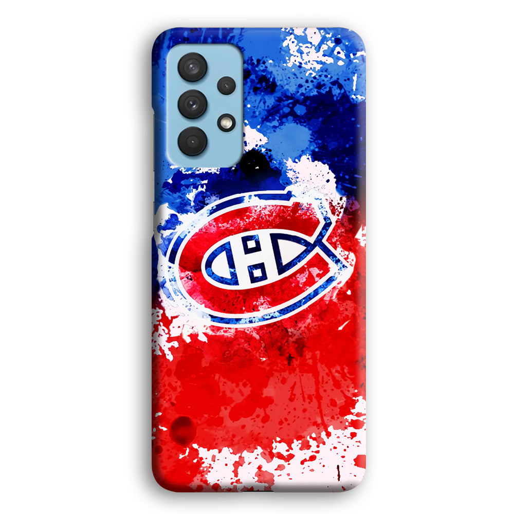 Montreal Canadiens Blue And Red Abstract Samsung Galaxy A32 Case