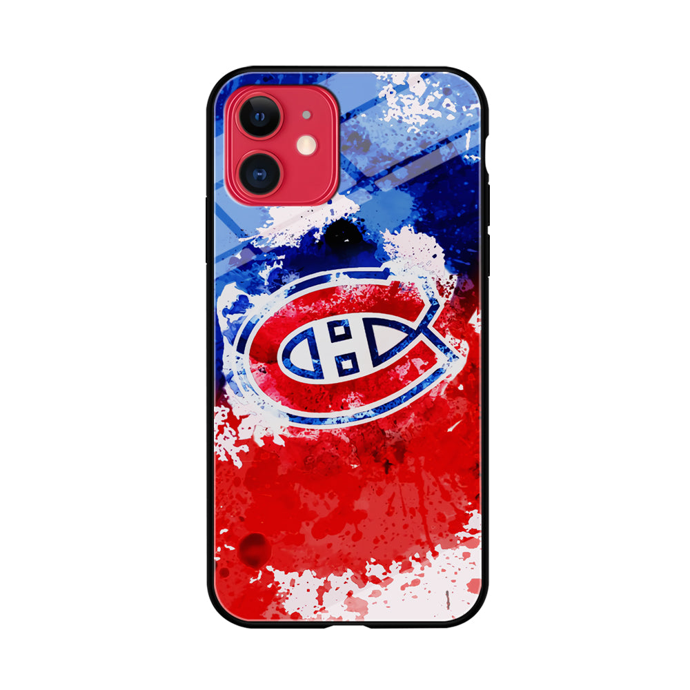 Montreal Canadiens Blue And Red Abstract iPhone 11 Case