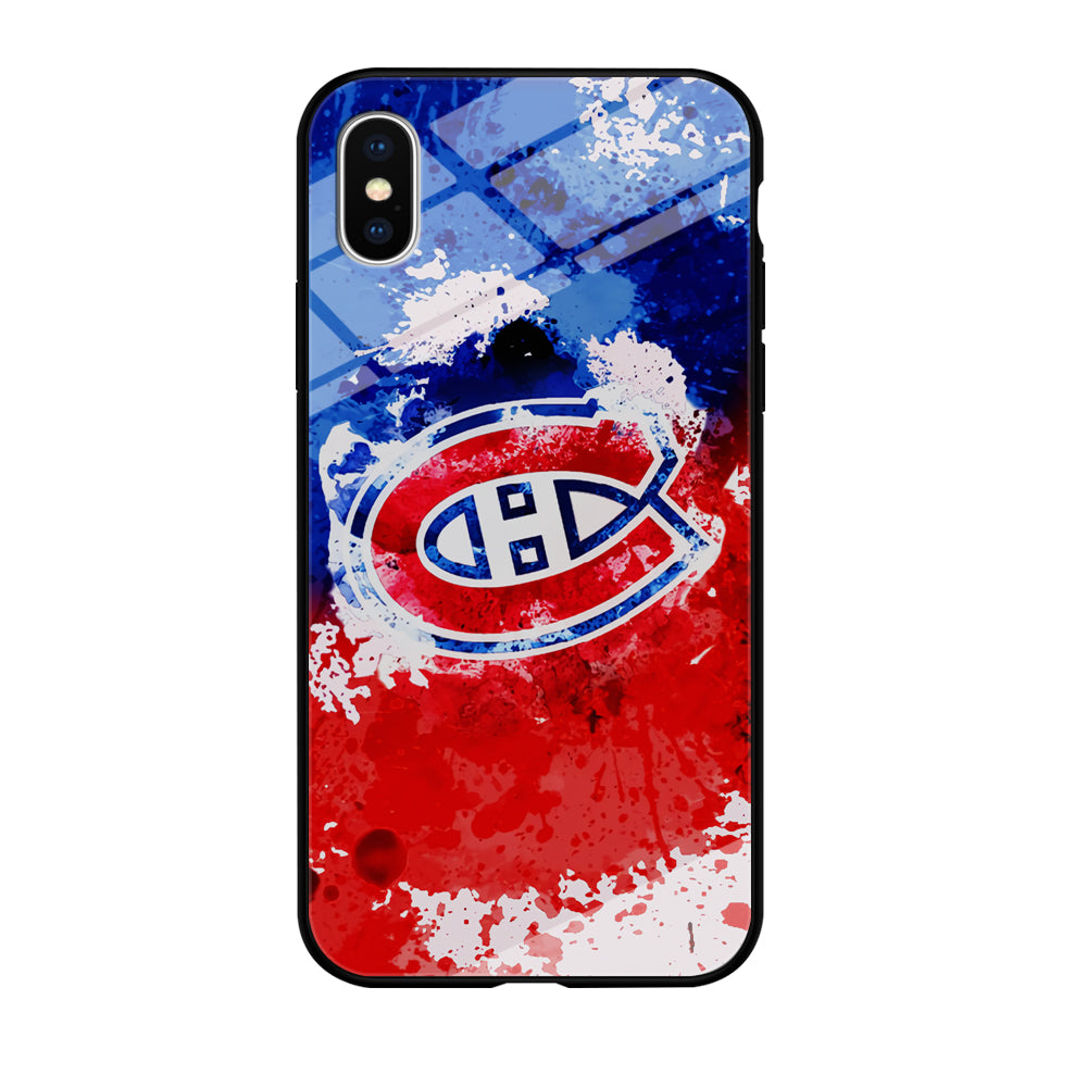 Montreal Canadiens Blue And Red Abstract iPhone XS Case