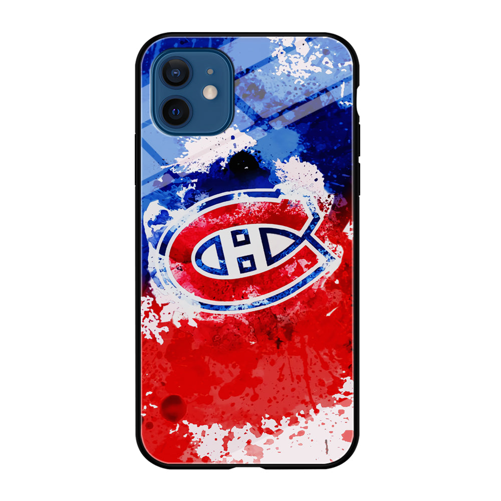 Montreal Canadiens Blue And Red Abstract iPhone 12 Case