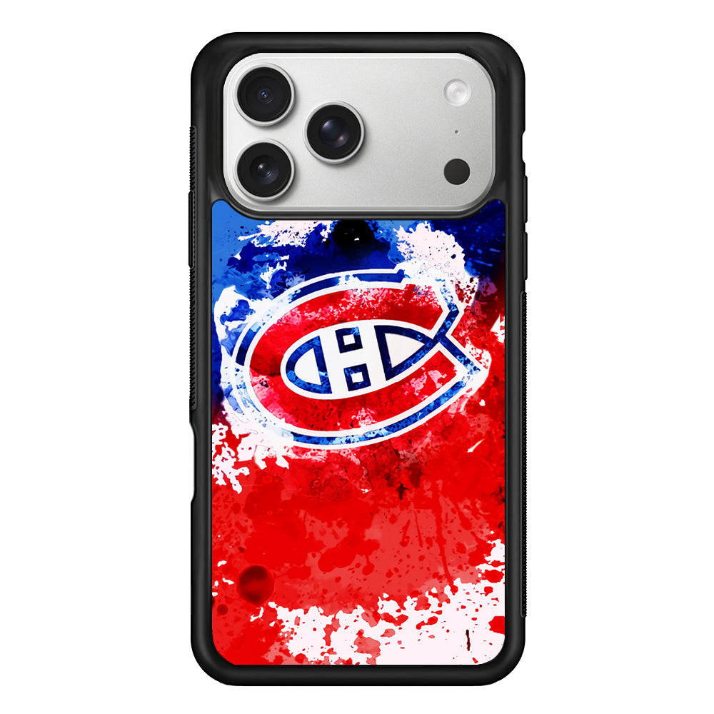 Montreal Canadiens Blue And Red Abstract iPhone 17 Pro Case