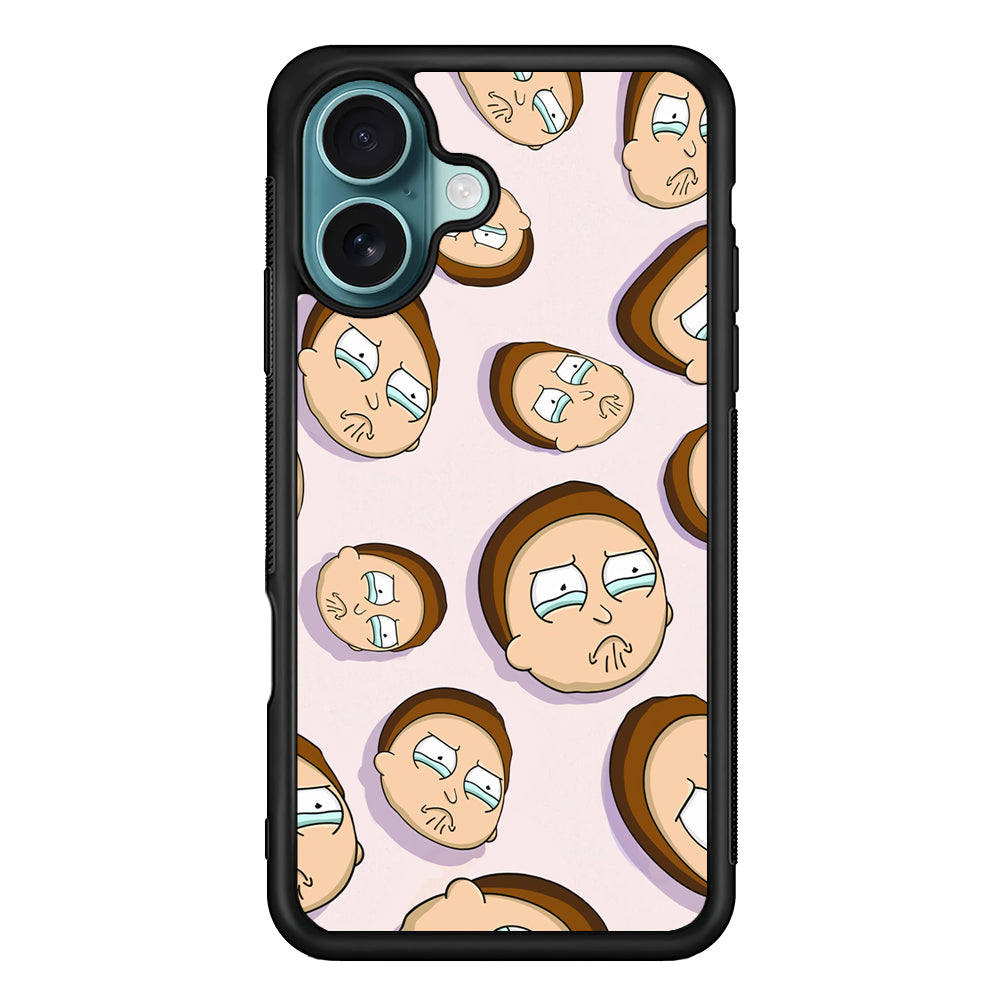 Morty Cry Head Doodle iPhone 16 Case