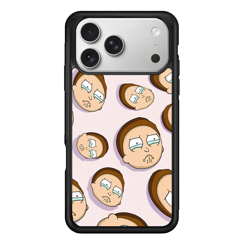 Morty Cry Head Doodle iPhone 17 Pro Case
