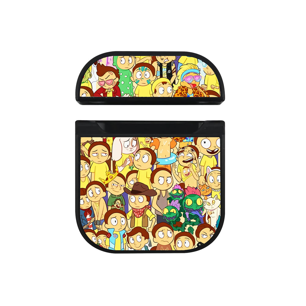 Morty Doodle Apple Airpods Case Black