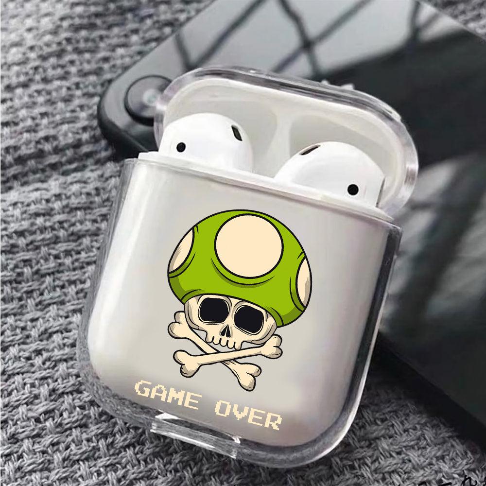 Mushroom Game Over Apple Airpods Clear Case