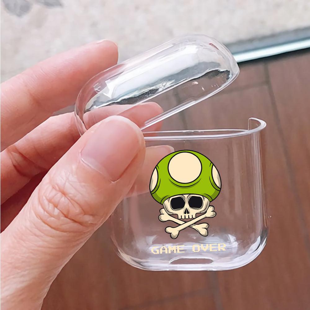 Mushroom Game Over Apple Airpods Clear Case
