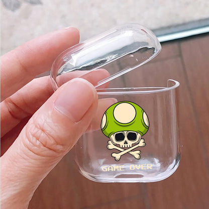 Mushroom Game Over Apple Airpods Clear Case