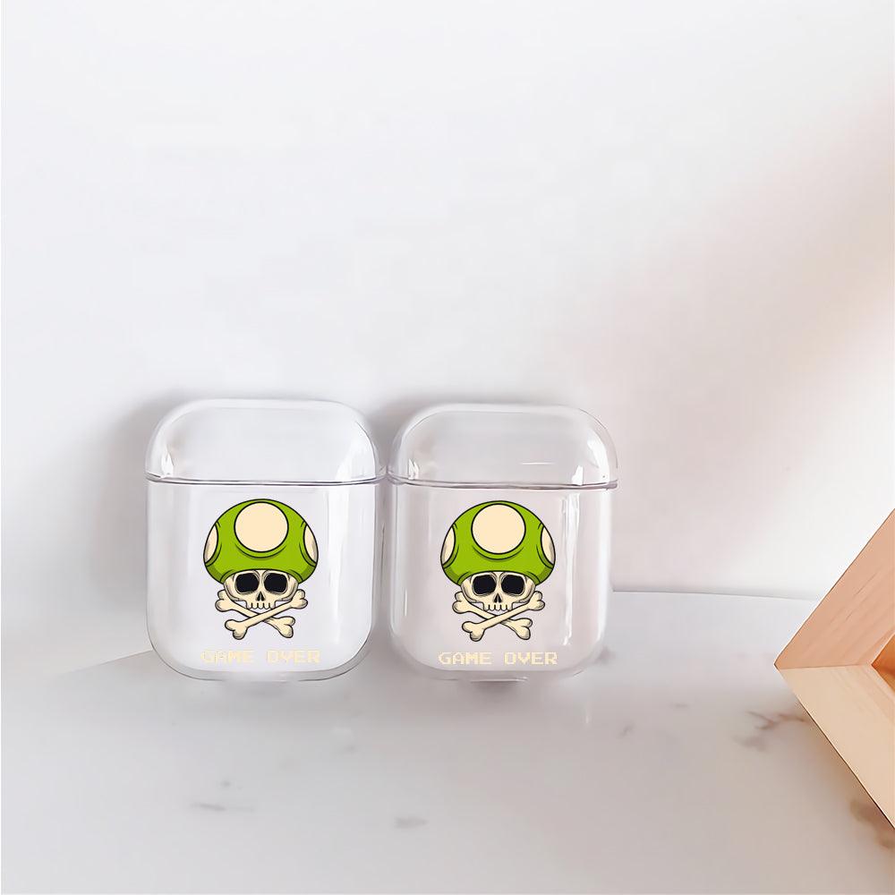 Mushroom Game Over Apple Airpods Clear Case