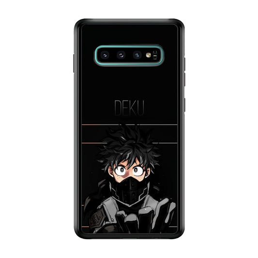 My Hero Academia Deku in Black Samsung Galaxy S10 Plus Case