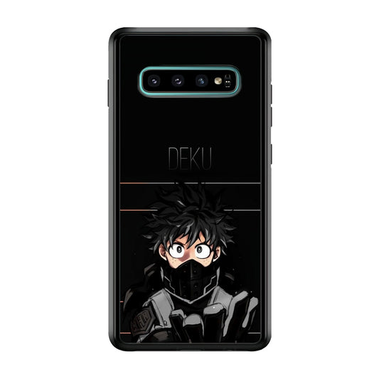 My Hero Academia Deku in Black Samsung Galaxy S10 Case