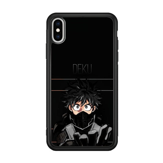 My Hero Academia Deku in Black iPhone X Case