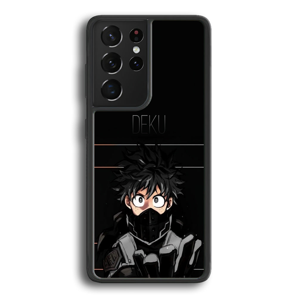 My Hero Academia Deku in Black Samsung Galaxy S21 Ultra Case