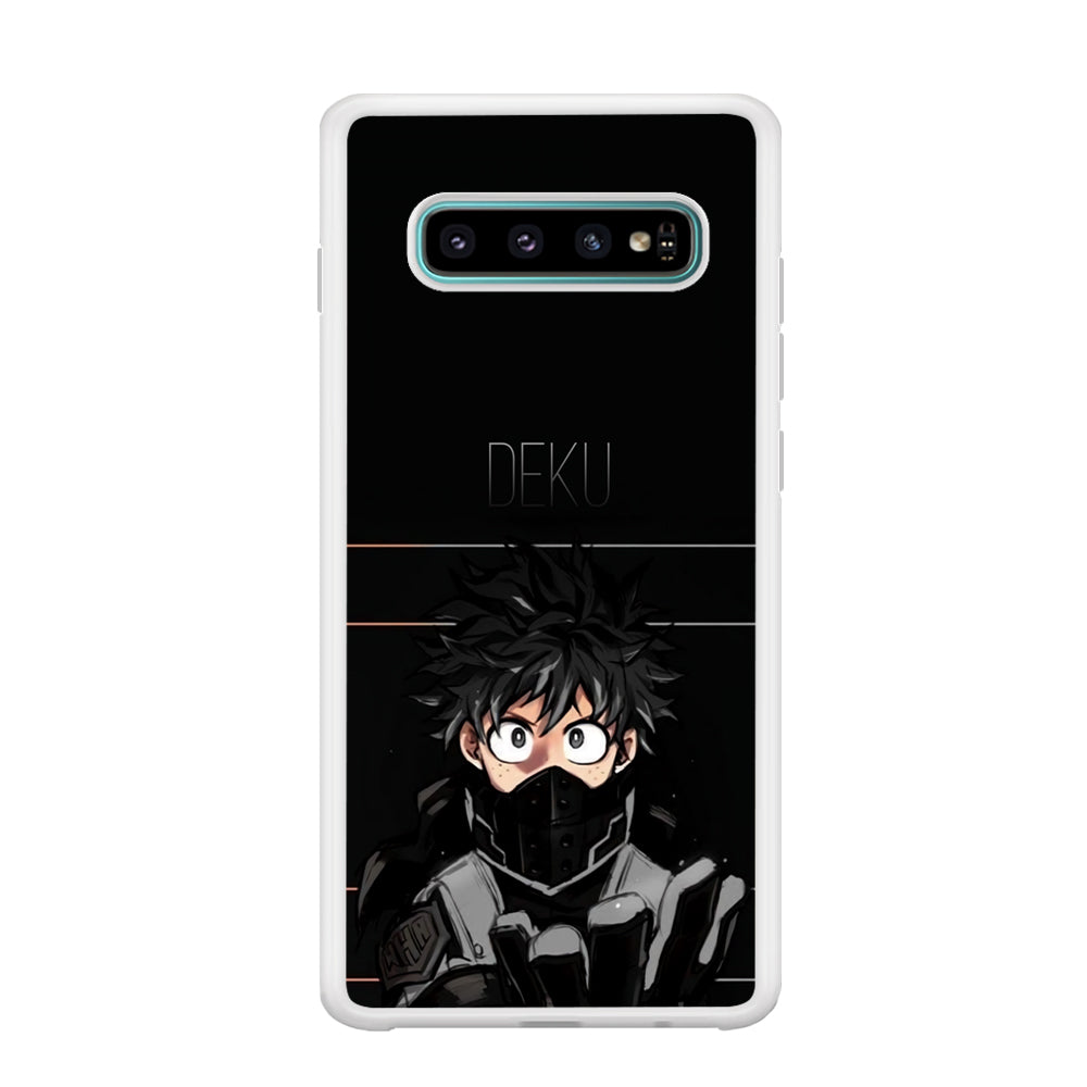 My Hero Academia Deku in Black Samsung Galaxy S10 Case