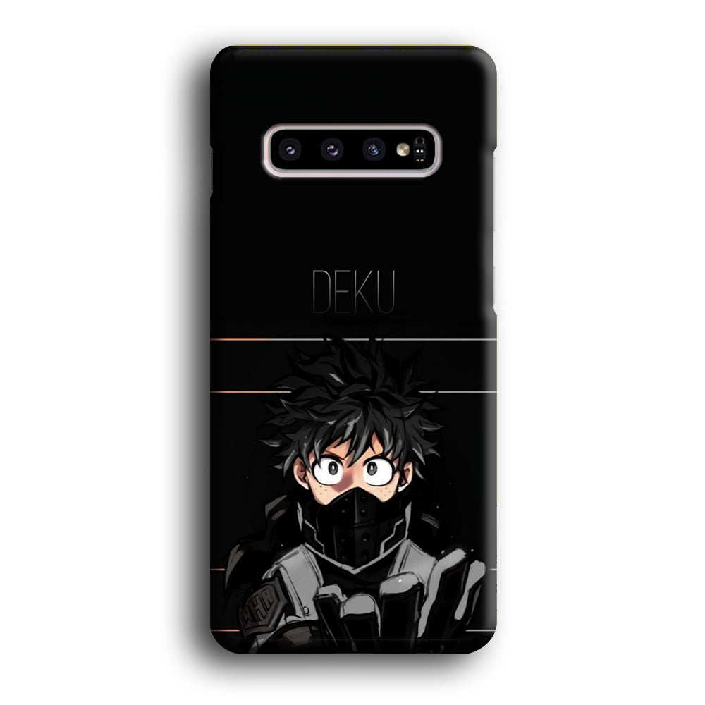 My Hero Academia Deku in Black Samsung Galaxy S10 Case