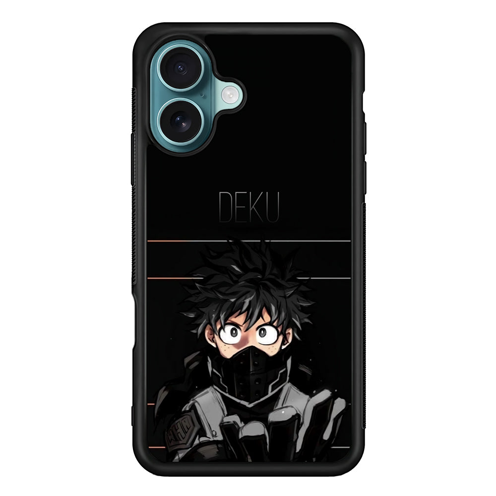 My Hero Academia Deku in Black iPhone 16 Case