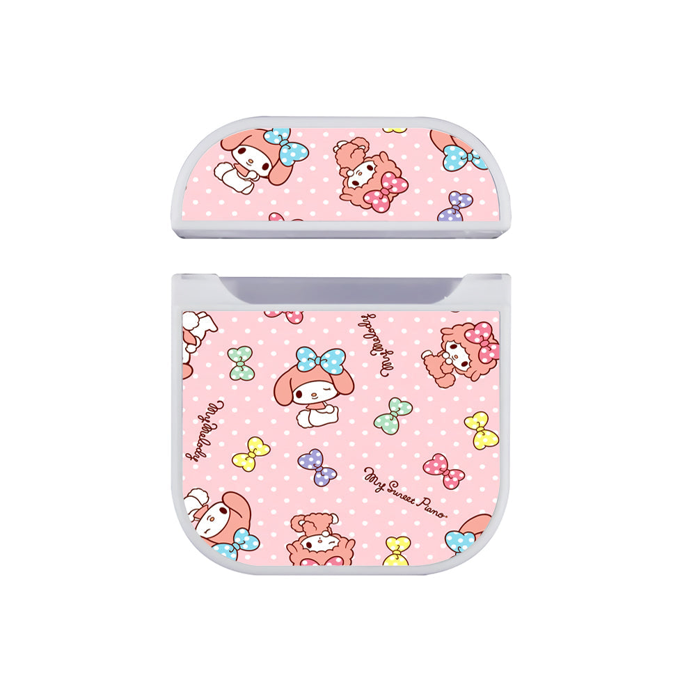 My Melody Dot Pattern Apple Airpods Case White