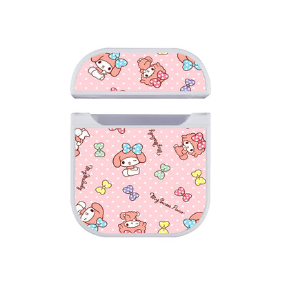 My Melody Dot Pattern Apple Airpods Case White
