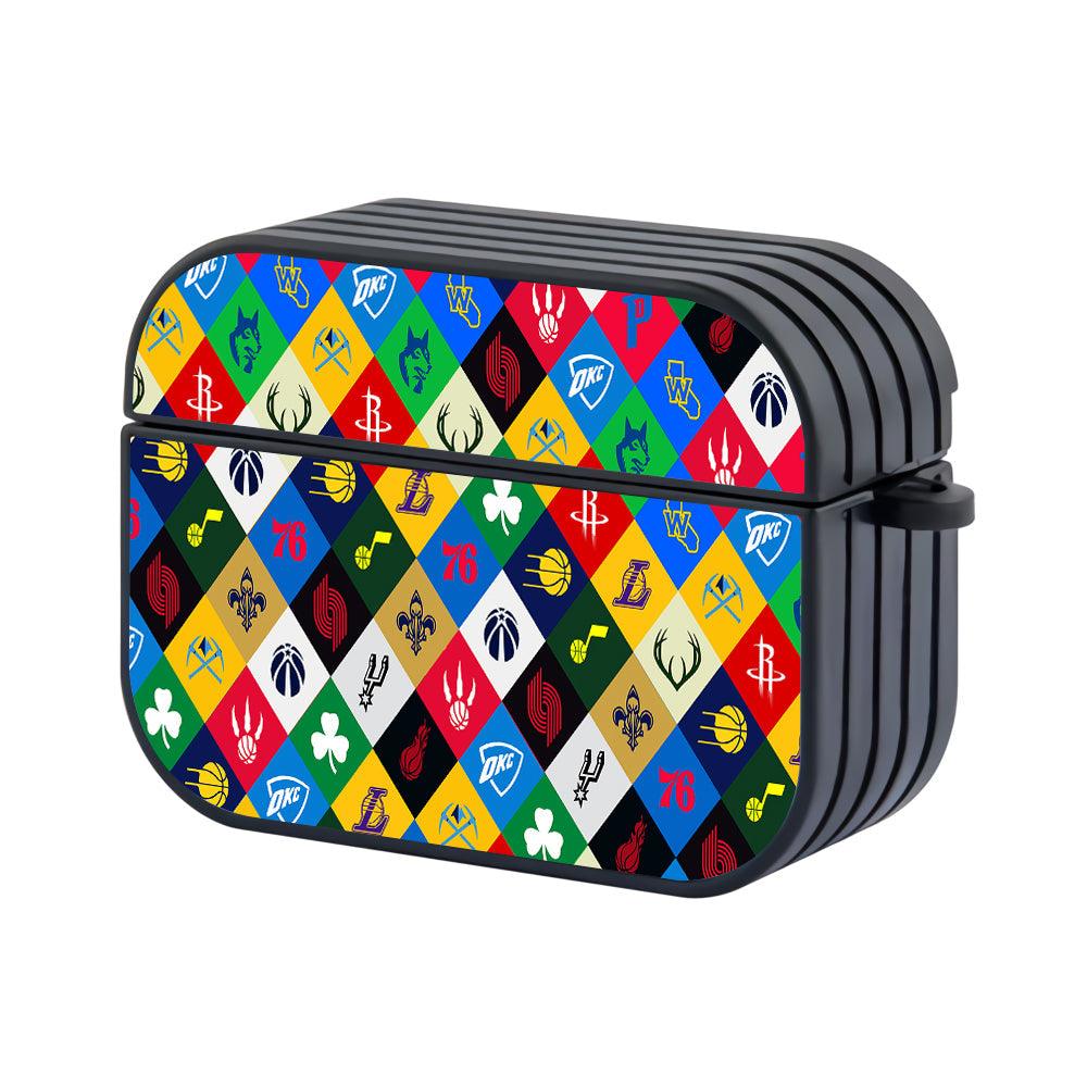 NBA Team Logo Pattern Apple Airpods Pro Case Black
