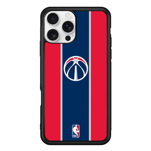 NBA Washington Wizards Logo Stripe Colours iPhone 16 Pro Max Case