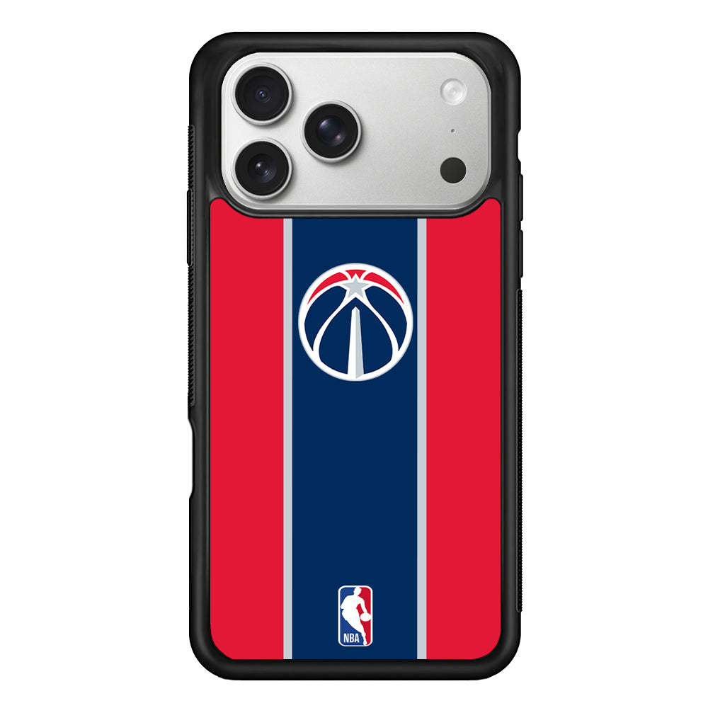 NBA Washington Wizards Logo Stripe Colours iPhone 17 Pro Case