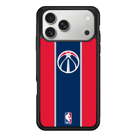 NBA Washington Wizards Logo Stripe Colours iPhone 17 Pro Case