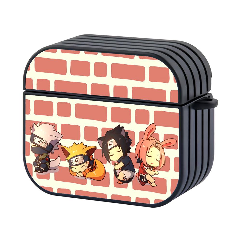 Naruto Chibi and Cute Sleeper Apple Airpods 4 Case Black