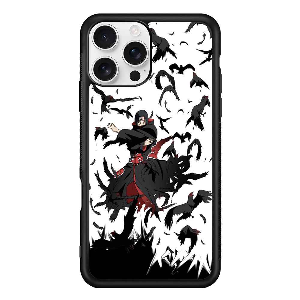 Naruto Itachi Uchiha Flying Bird iPhone 16 Pro Case