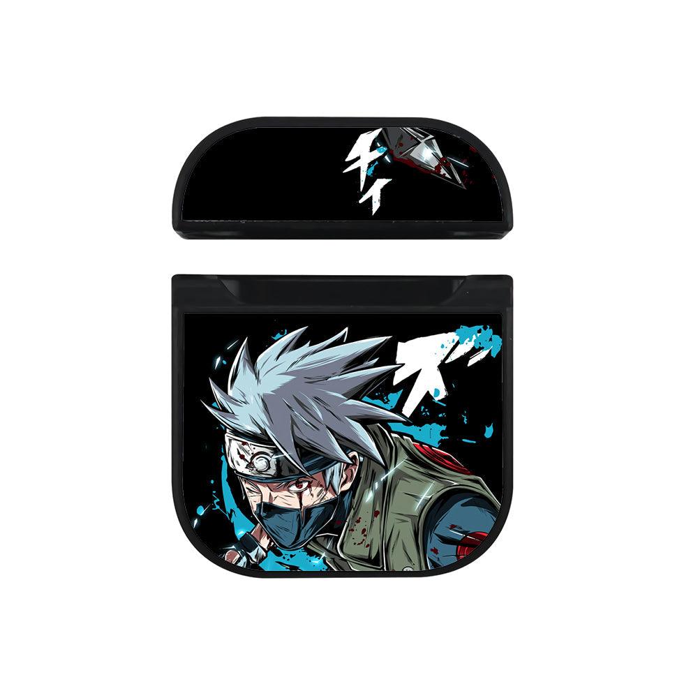 Naruto Kakashi Chidori with Sharingan Apple Airpods Case Black