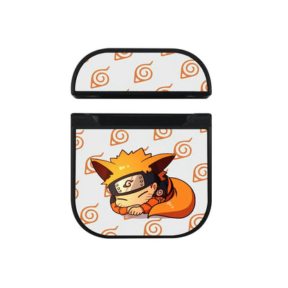 Naruto Sleep All The Day Apple Airpods Case Black
