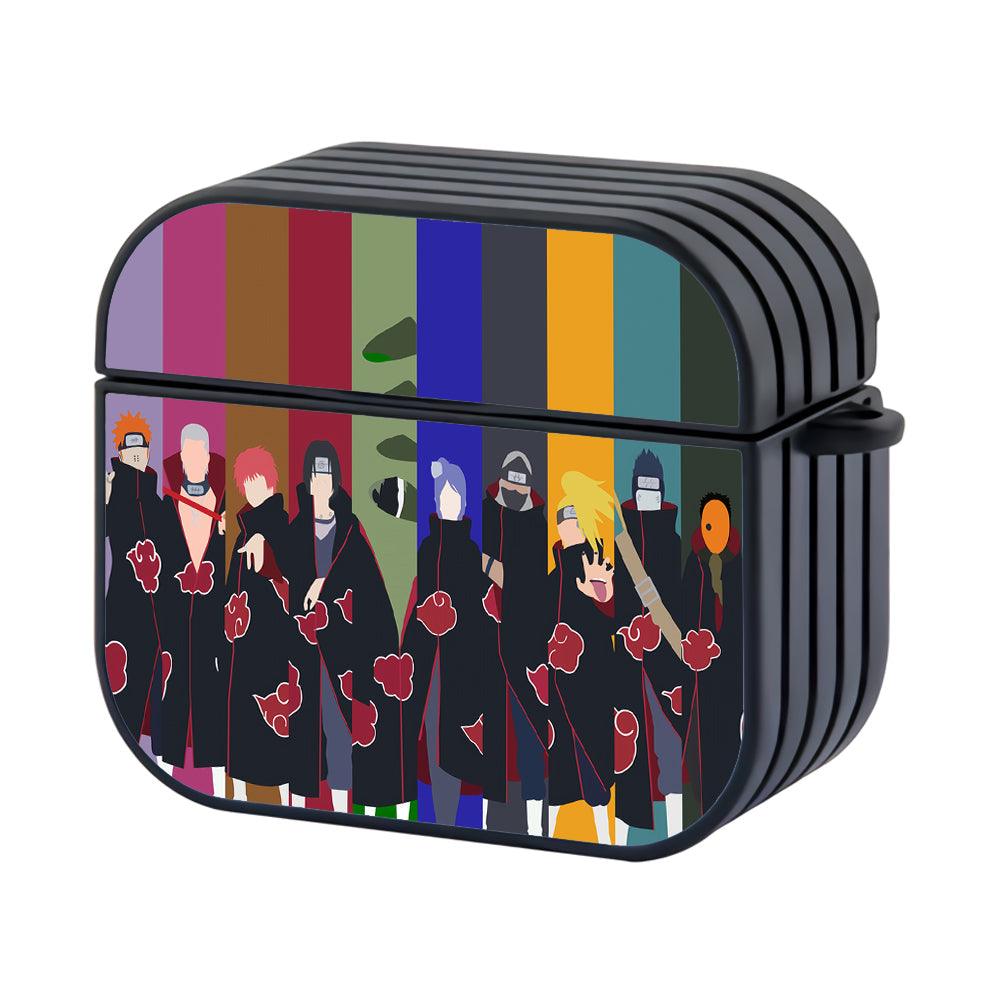 Naruto The Akatsuki Squad Colorful Apple Airpods 4 Case Black
