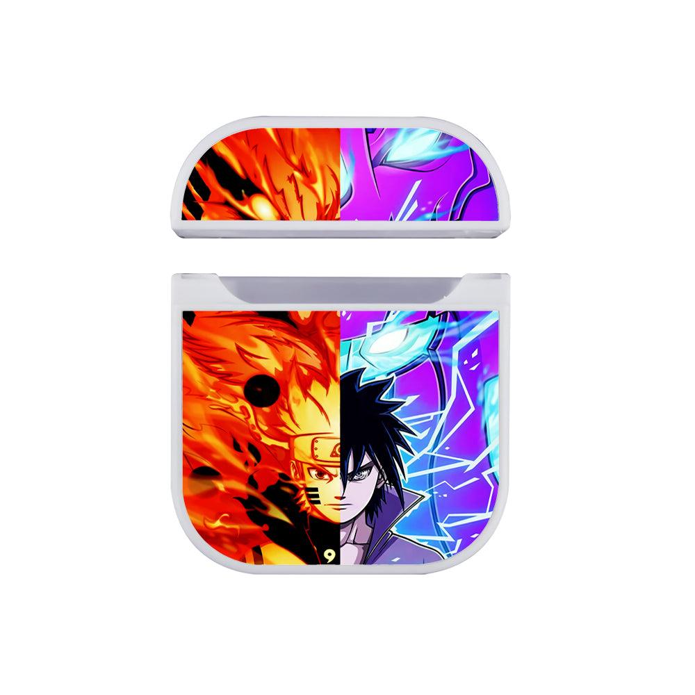 Naruto VS Sasuke Art Apple Airpods Case White
