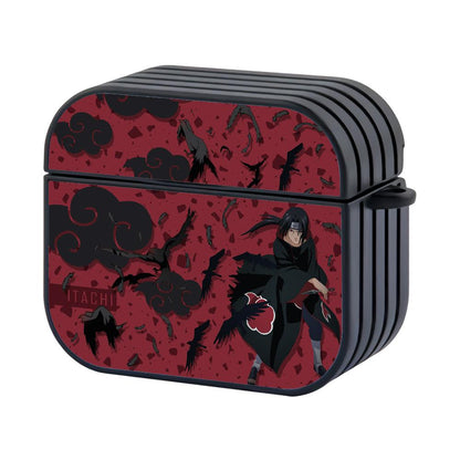 Naruto on Itachi The Shadow Hero Apple Airpods 4 Case Black