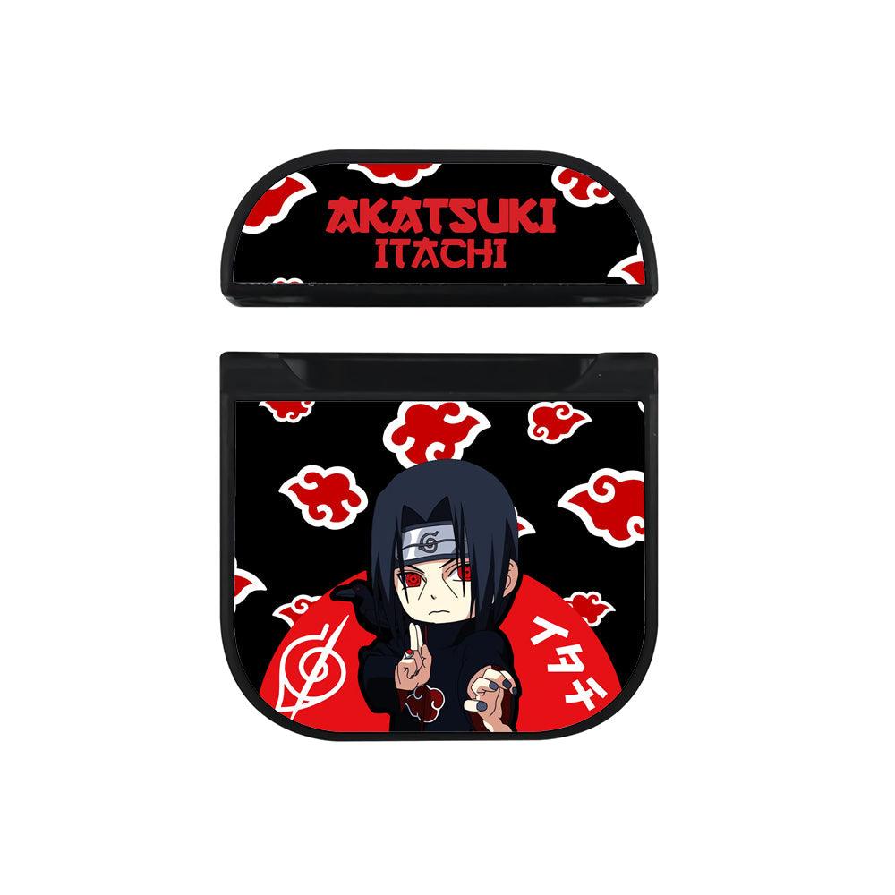 Naruto on Itachi Tiny Mode Apple Airpods Case Black