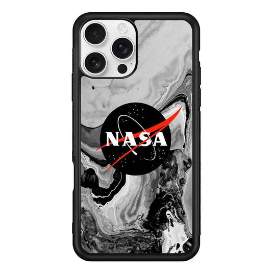 Nasa Grey Marble iPhone 16 Pro Max Case