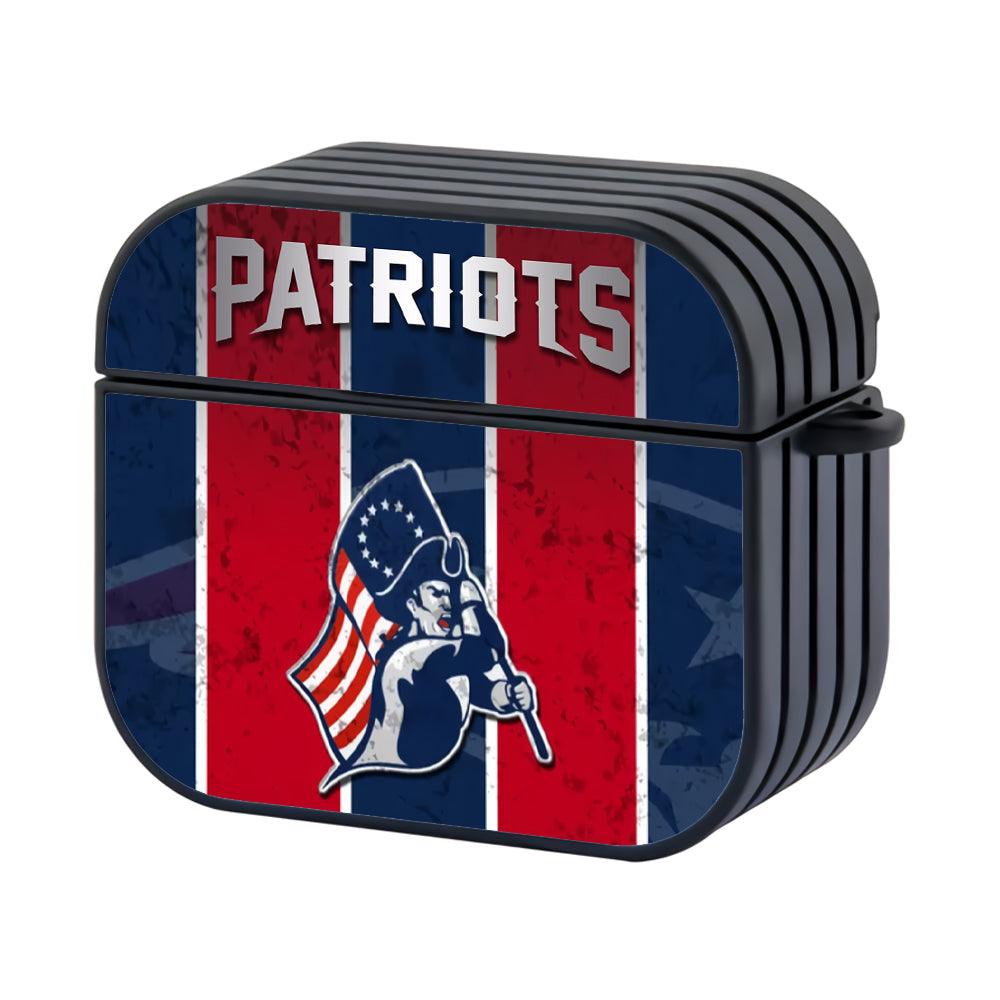 New England Patriots NFL Vintage Vector Art Apple Airpods 4 Case Black