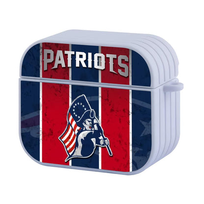 New England Patriots NFL Vintage Vector Art Apple Airpods 4 Case White