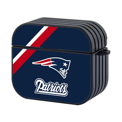 New England Patriots White Red Shawl Apple Airpods 4 Case Black