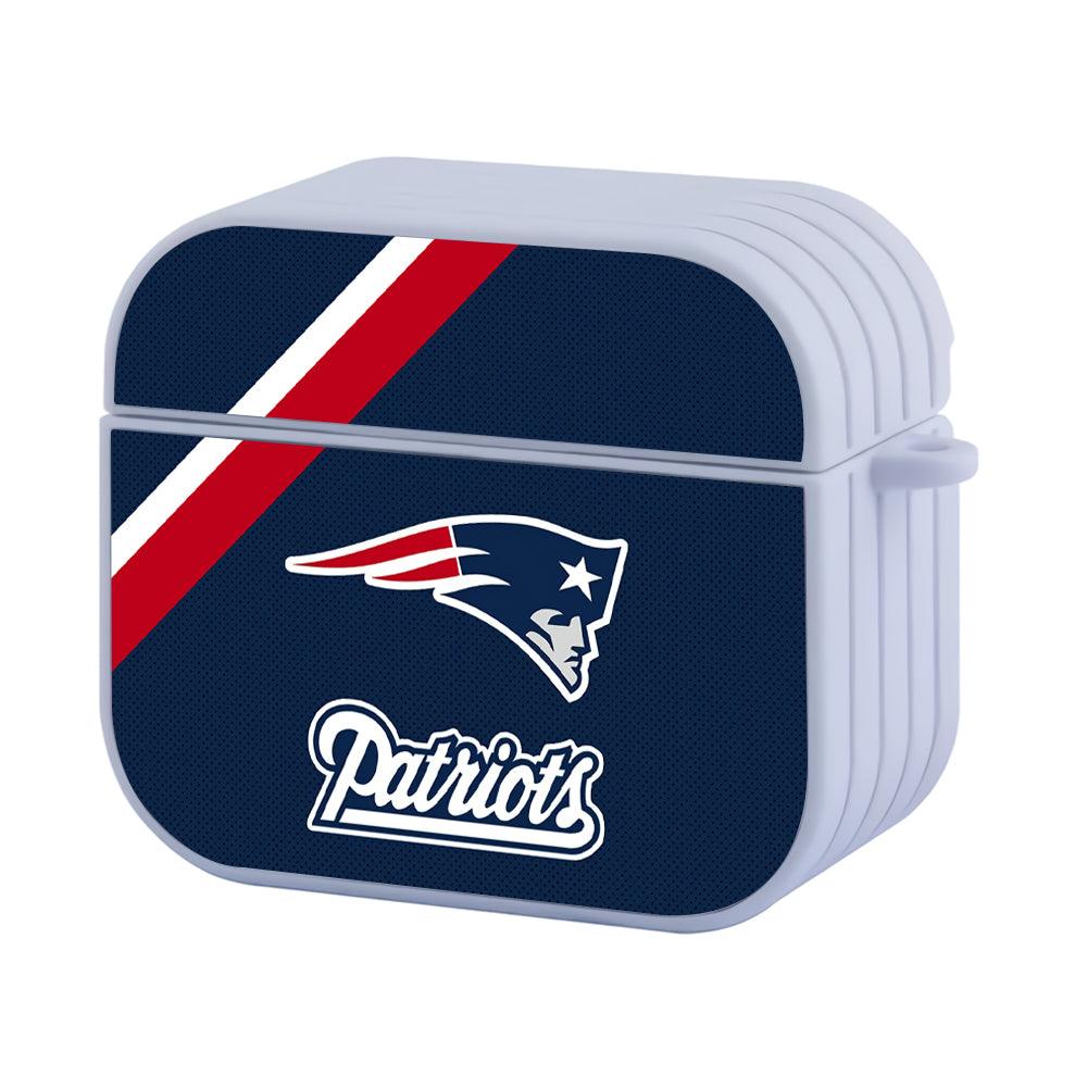 New England Patriots White Red Shawl Apple Airpods 4 Case White