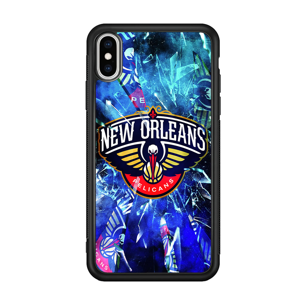 New Orleans Pelicans Pieces Of Logo iPhone X Case